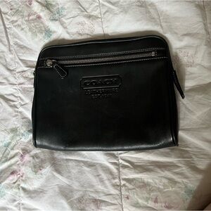 Leather Coach Cosmetic Bag